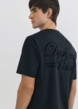 Футболка из мерсеризованного хлопка с принтом