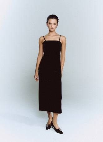 Бархатное платье-бюстье