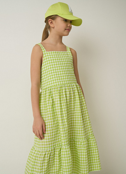 Сарафан для девочек, Зеленый O`Stin GR4693O02-G2, размер 134 - фото 2