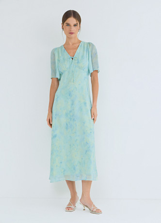 Принтованное платье из шифона