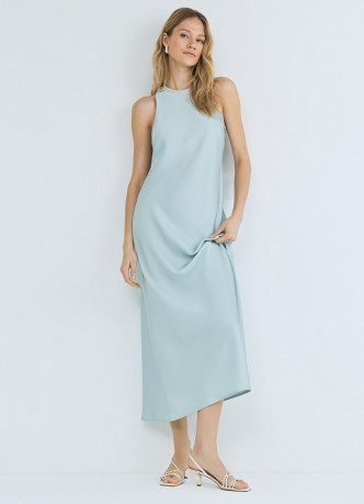 Сатиновое платье с американской проймой