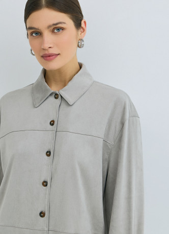 Рубашка из искусственной замши