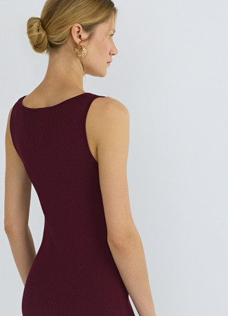 Платье в рубчик