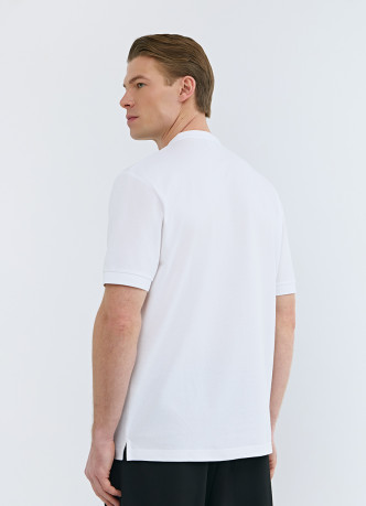 Поло с воротником-стойкой