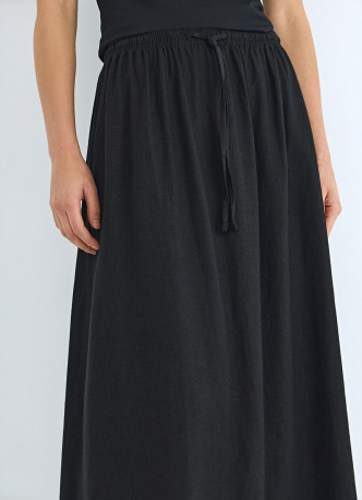 Юбка изо льна с поясом на кулиске
