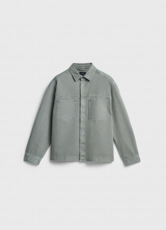 Куртка-рубашка из твила с карманами