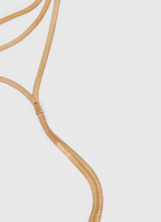 Трёхъярусное колье с цепочкой