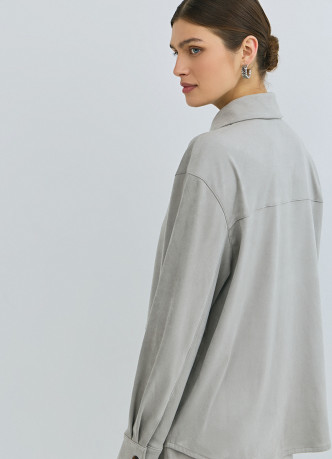 Рубашка из искусственной замши