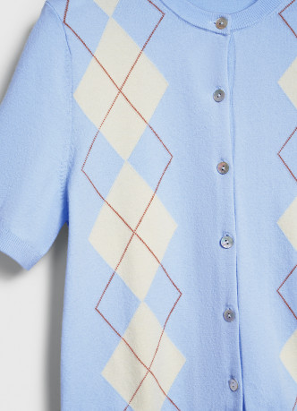 Кардиган с ромбами