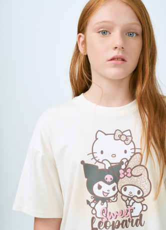 Футболка с принтом Hello Kitty для девочек