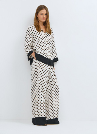 Прямые брюки с принтом