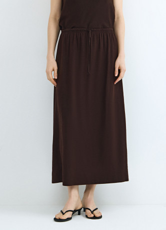 Юбка изо льна с поясом на кулиске