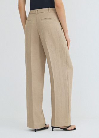 Прямые брюки cо складками