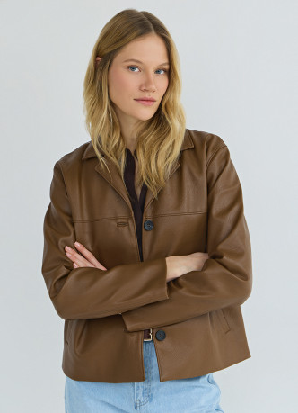 Куртка из искусственной кожи