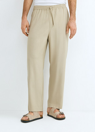 Брюки из вискозы с эластичным поясом