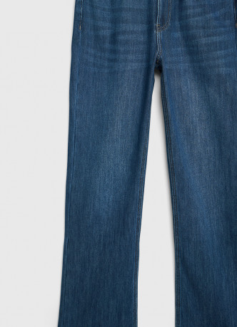 Прямые утеплённые джинсы