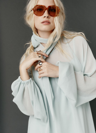 Платье мини с рюшами