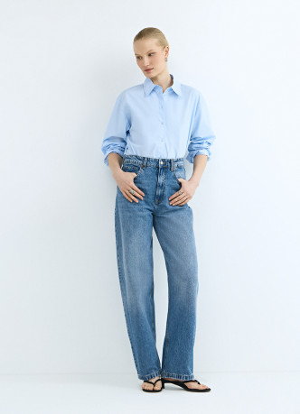 Джинсы Баррел с высокой посадкой