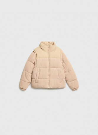 Вельветовая утеплённая куртка для девочек