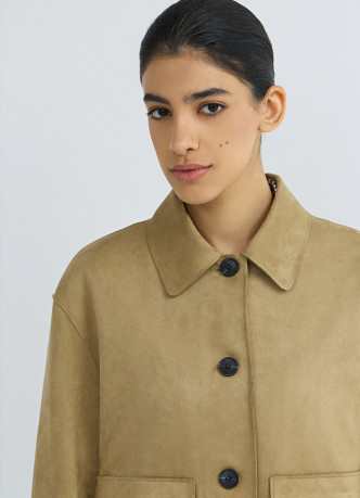 Куртка из искусственной замши