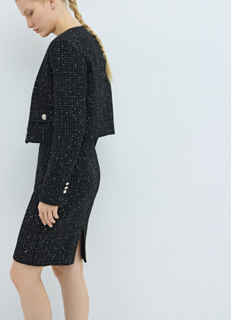 Твидовая юбка миди