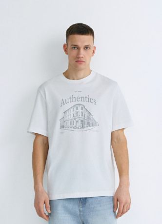 Футболка из хлопка с принтом