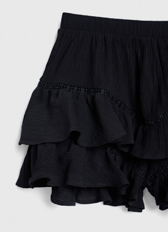 Шорты из ткани с жатым эффектом для девочек