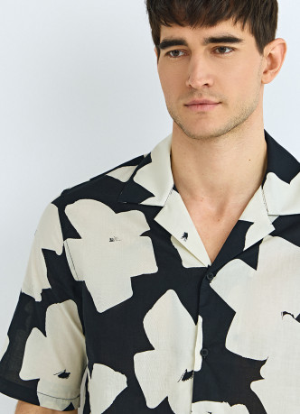 Рубашка из хлопка с принтом