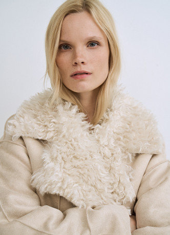 Дублёнка из искусственной замши и меха