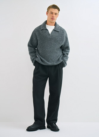 Текстурный джемпер поло