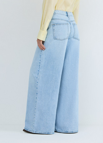 Широкие джинсы с высокой посадкой