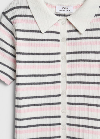 Джемпер с коротким рукавом для девочек