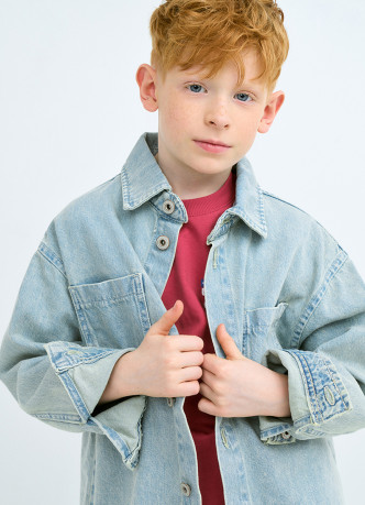 Рубашка джинсовая для мальчиков