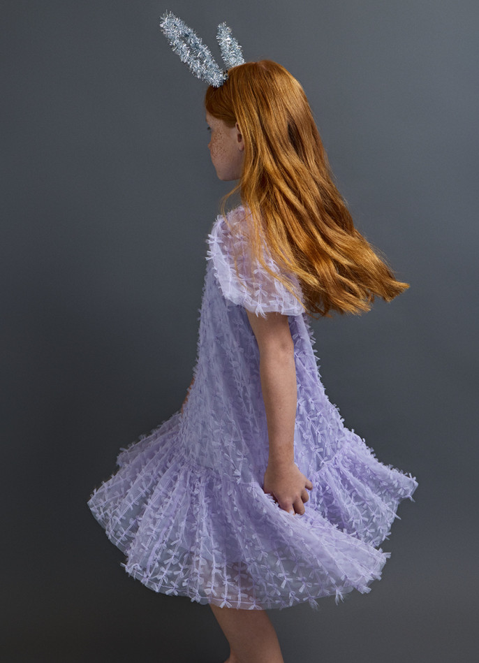 Платье мини с бантиками для девочек