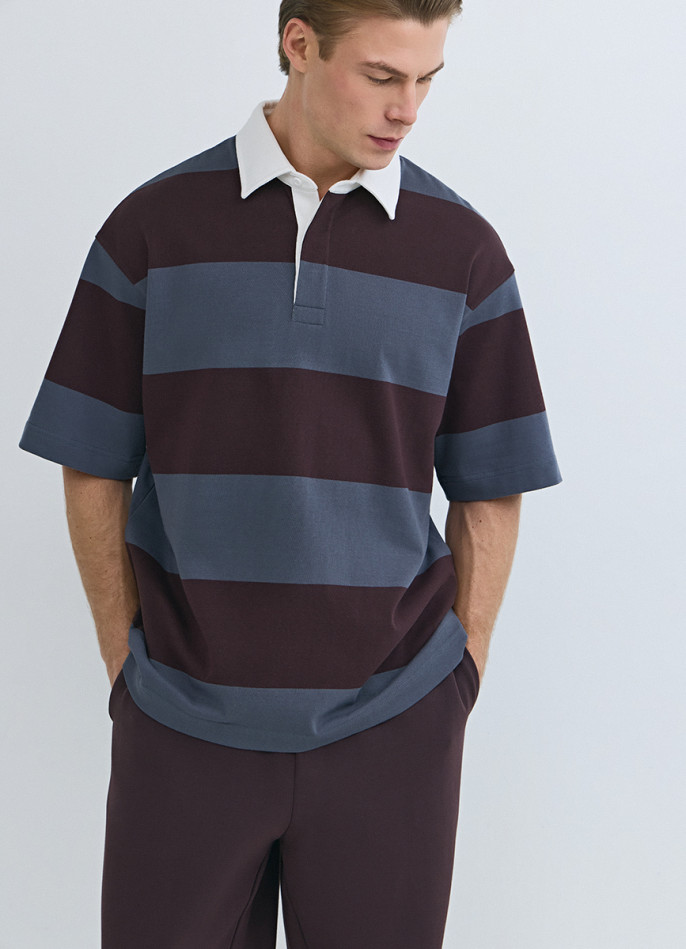 Поло в полоску из хлопка