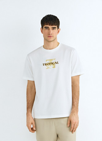 Футболка с тропическим принтом