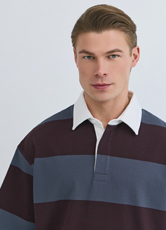 Поло в полоску из хлопка