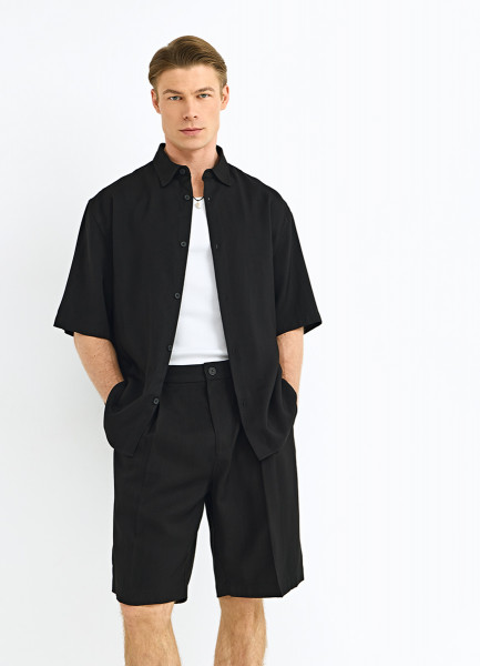 Шорты из вискозы, Черный