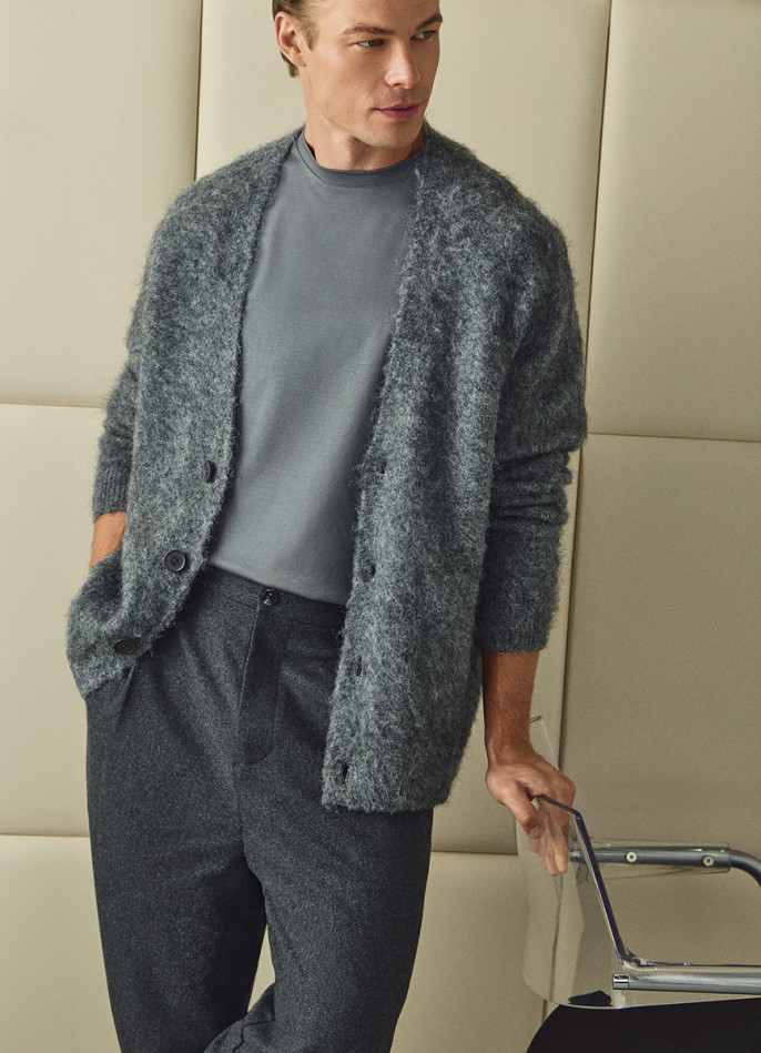 Кардиган с содержанием шерсти