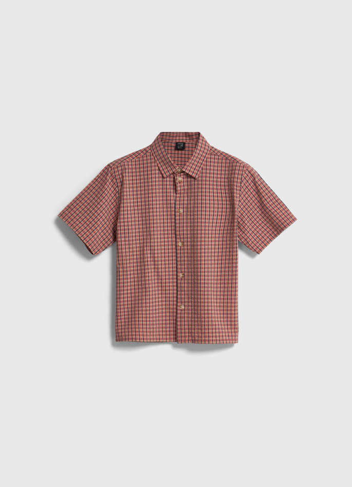 Рубашка из ткани с жатым эффектом для мальчиков