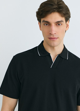 Поло из шелковистого пике