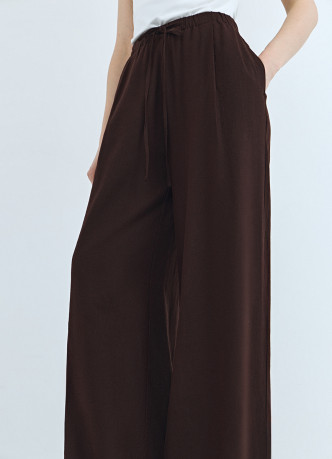 Широкие льняные брюки