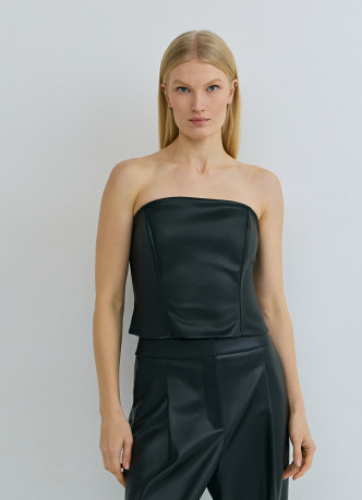 Топ-корсет из искусственной кожи