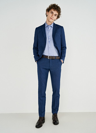 Рубашка Shaped Fit из ткани Herringbone