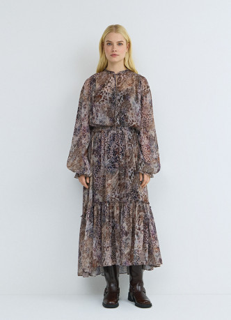 Шифоновое платье с принтом
