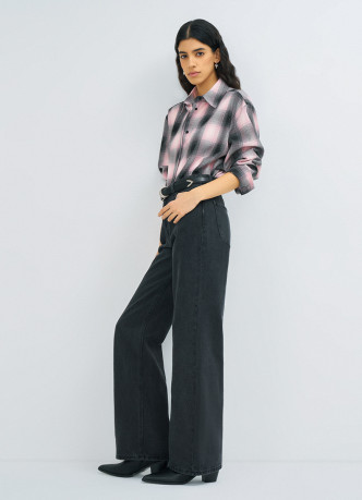 Широкие джинсы Wide leg с высокой посадкой