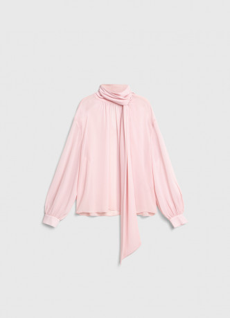 Блузка из шифона с шарфом