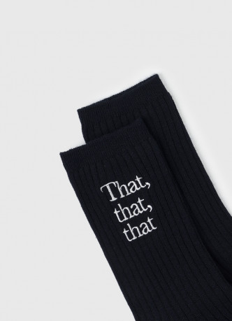 Высокие носки в рубчик с вышивкой