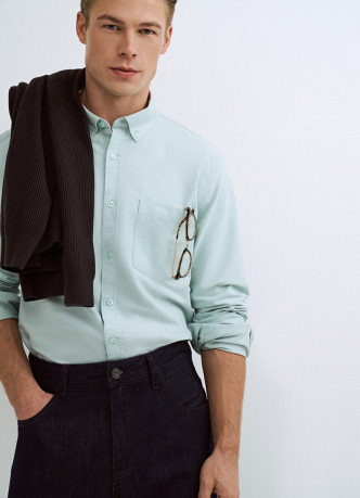 Рубашка из ткани оксфорд