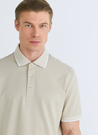 Поло из плотного шелковистого пике